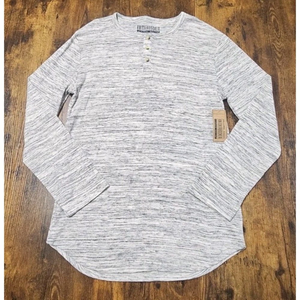 Knickerbocker Vintage Design Mens Size XL Gray Henley NWT